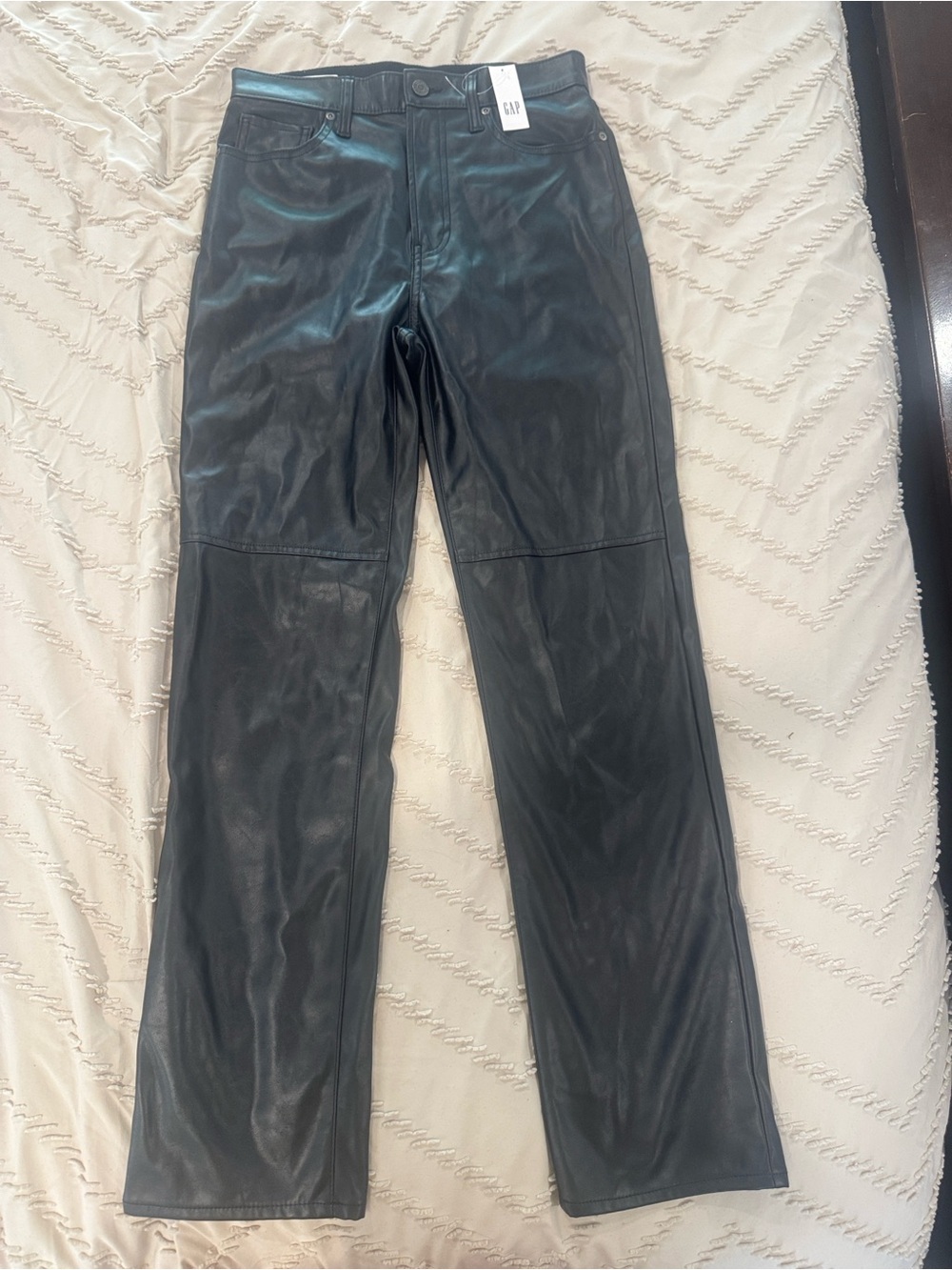 Gap cheeky straight high rise faux leather pant